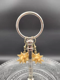 Goldene Sterne und Silber vergoldete Ohrhaken
